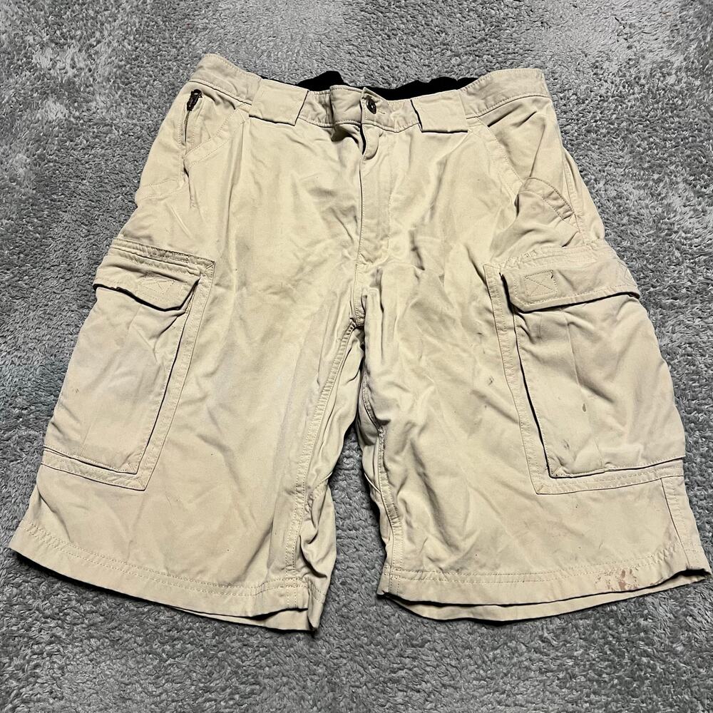 Duluth Shorts Mens Large Dry on the Fly Cargo Performance Tan Beige